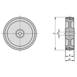 K1778 Колеса с пластиковыми дисками для роликов (K1764)