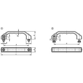 K0198 Ручки бугельные из нержавеющей стали