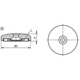 K0423 Основания подвижных опор из пластика, 4°