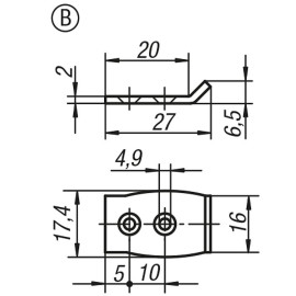 K0047 (K0046) Защелки натяжные регулируемые, отверстия скрытые
