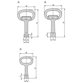 K0535 Ключи торцовые для поворотных замков