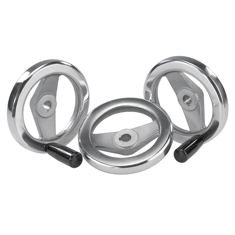 K0162 Маховики с двумя спицами из алюминия полированные