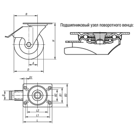 K1775 Ролики гигиеничные с крепежной пластиной