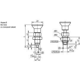 K0736 Штифты стопорные резьбовые конические