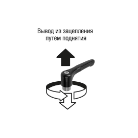 K0738 Рычаги зажимные плоские из цинкового сплава и нерж. стали, ВР