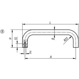 K0230 Ручки бугельные круглого сечения из стали