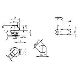 K1354 (K1340) Замки поворотные Hygienic DESIGN