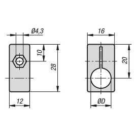 K1281 Крепления для датчиков на конструкционные профили
