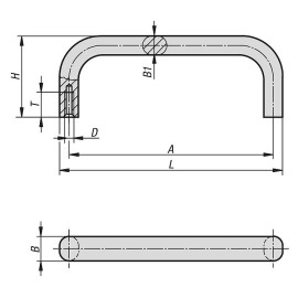 K1086 Ручки бугельные из нержавеющей стали