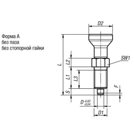 K0632 Штифты стопорные резьбовые из нержавеющей стали