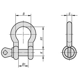 K1058 Скобы такелажные омегообразные