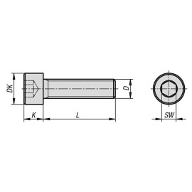 K1159 Винты DIN 912 с цилиндрической головкой