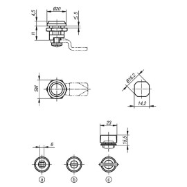 K0518 (K0519) Замки поворотные короткие из цинка