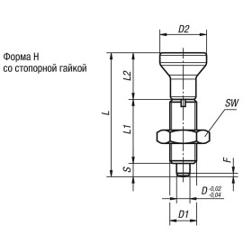 K0634 Штифты стопорные резьбовые из нержавеющей стали