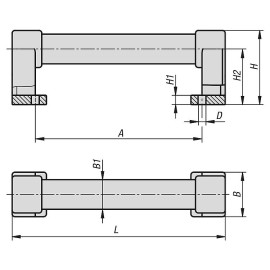 K1528 Ручки трубчатые из пластика