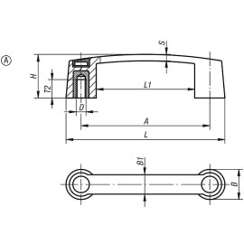 K0189 Ручки бугельные из пластика