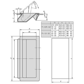 K1306 Ручки врезные из пластика с защелками
