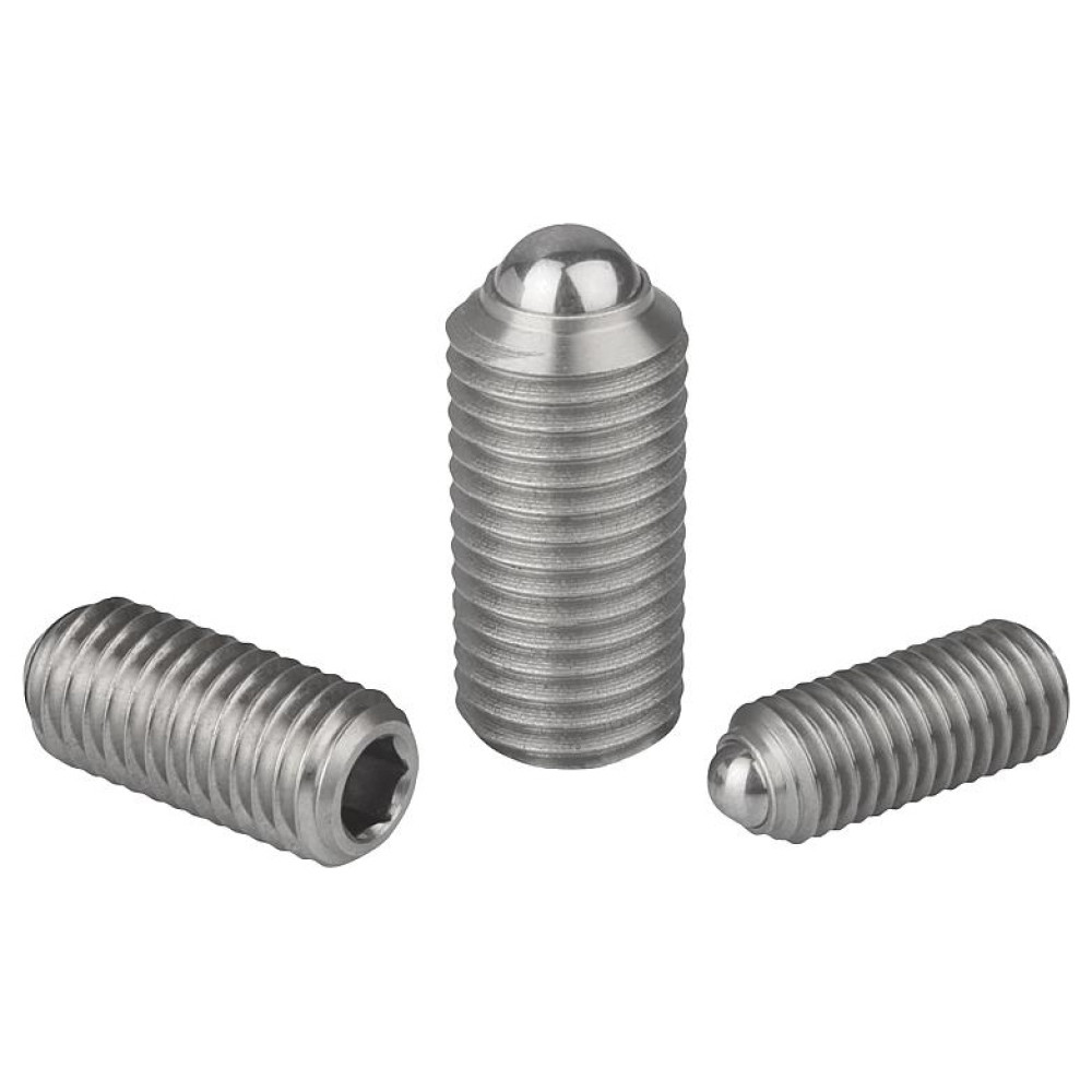 K0316 Фиксаторы пружинные с шариком, нержавеющая сталь