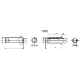 K0707 Винты установочные DIN 913 с шестигранным пазом