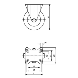 K1761 Ролики антистатические с крепежной пластиной