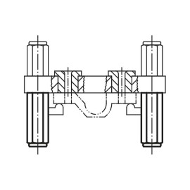 K0300 Опоры шестигранные с наружной резьбой удлиненные