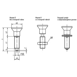 K0343 Штифты стопорные резьбовые