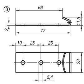 K0045 Защелки натяжные нерегулируемые со скобой