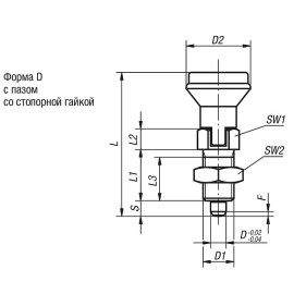 K0339 Штифты стопорные резьбовые с ручкой NOVO grip