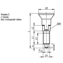 K0747 Штифты стопорные ECO со стандартным шагом резьбы