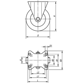 K1790 Ролики гигиеничные с корпусом из нержавеющей стали