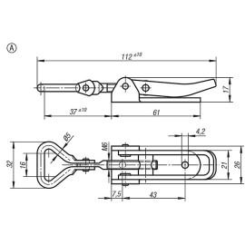 K0050 Защелки натяжные регулируемые со скобой