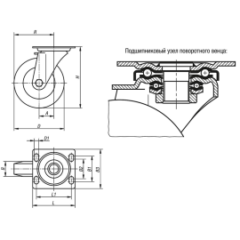 K1768 Ролики усиленные со стальными дисками