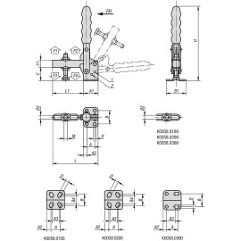 K0058 Прижимы механические с горизонтальным основанием