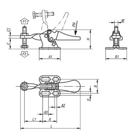 K0070 Прижимы механические с жестко установленным винтом