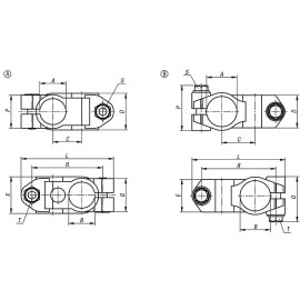 K0472 Зажимы для труб крестовые из нержавеющей стали