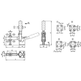 K1255 Прижимы механические с горизонтальным основанием
