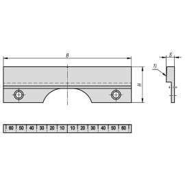 K1557 Губки зажимные гладкие для тисков KIPPflexX (K1555)