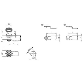 K0520 (K0521) Замки поворотные короткие с ключами