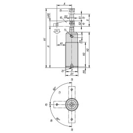 K1814 Прижимы поворотные пневматические резьбовые