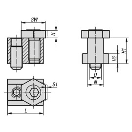 K0027 Блоки зажимные эксцентриковые для Т-пазов