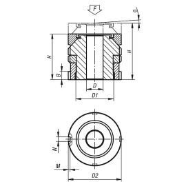 K0115 Опоры подводимые с контргайкой низкие самоустанавливающиеся