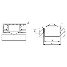 K0766 Втулки распорные для шаровых роликов
