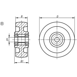K1784 Колеса пластиковые для усиленных роликов (K1772)