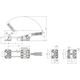 Защелки натяжные со скобой, рукояткой и крюком Kukamet 341