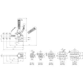Прижимы механические с прихватом для привариваемого винта Kukamet 211