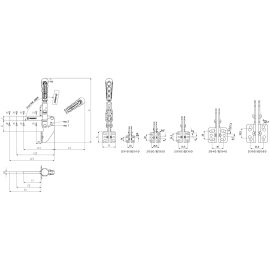 Прижимы механические с прихватом для привариваемого винта Kukamet 213