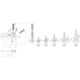 Прижимы механические с прихватом для привариваемого винта Kukamet 213