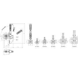 Прижимы механические из стали с угловым основанием Kukamet 213