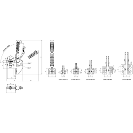 Прижимы механические из стали с угловым основанием Kukamet 213