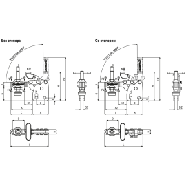 Прижимы механические с Т-образной рукояткой Kukamet 252